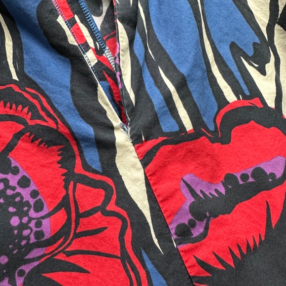 La DoubleJ Short and Sassy Red Blue Cotton Poplin Fit Flare Mini Dress SMALL - Picture 7 of 12